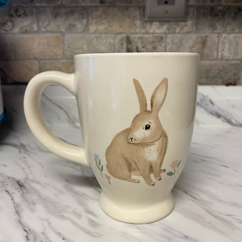Large Cream Rabbit Mug